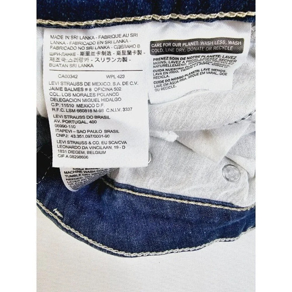 Levi's 25X28 Women's Bold Curve Classic Rise Slim Leg Women's Blue Jeans Size 0 - Picture 11 of 14